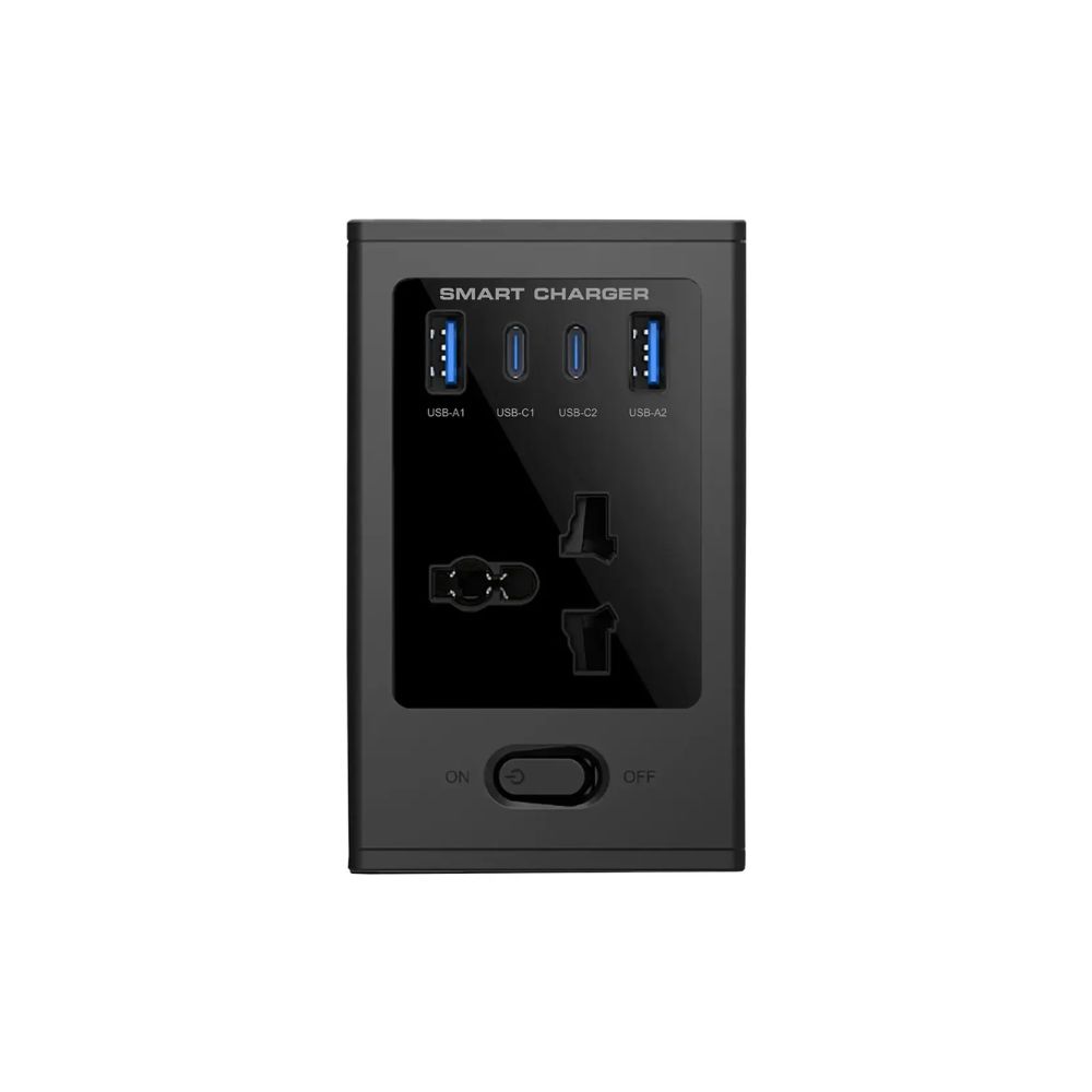 Porodo Universal GaN Multi-Port Cube Adapter – Black