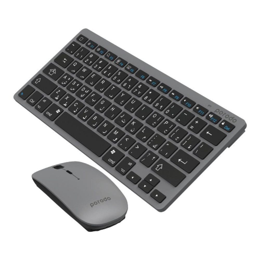 Porodo Wireless Super Slim and Portable Bluetooth Keyboard with Mouse (English / Arabic)