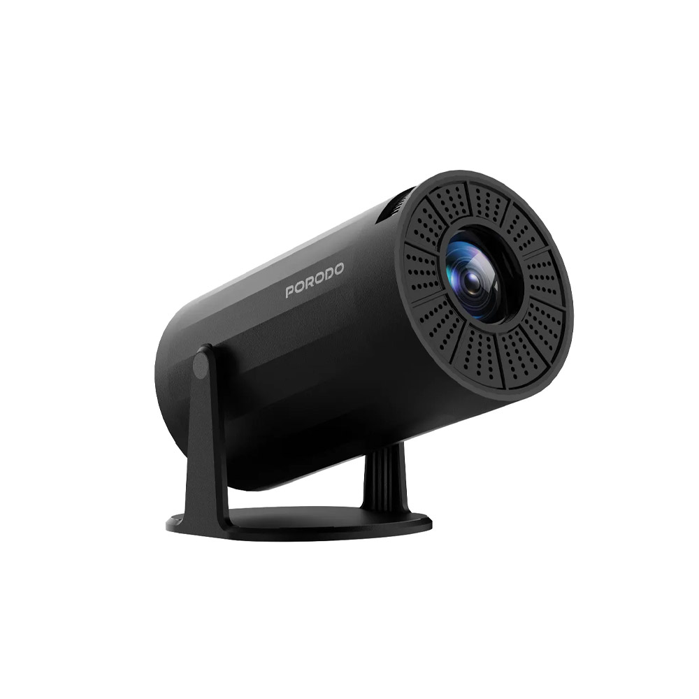 Porodo Wireless Mirroring Multi-Angle Projector – Black
