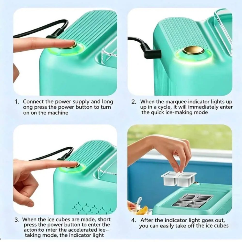 Portable Ice Maker IZD020-A Lightweight Space-Saving Design