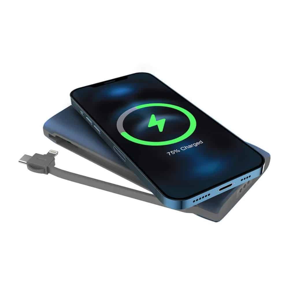 Powerology Greatest 4 in 1 Power Bank Station with Built-in Lightning And Type-C Cable