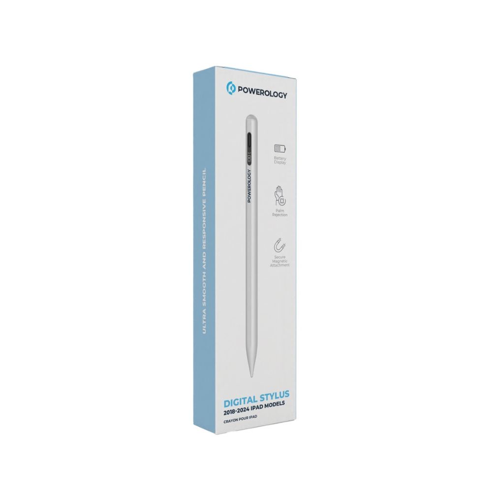 Powerology Digital Stylus 2018–2024 iPad Models White