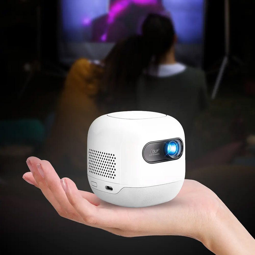 Powerology Mini Beam Portable Projector – White