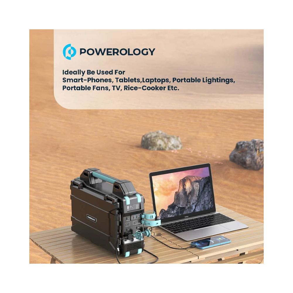 Powerology Portable Solar Power Generator 284Wh 300W QC