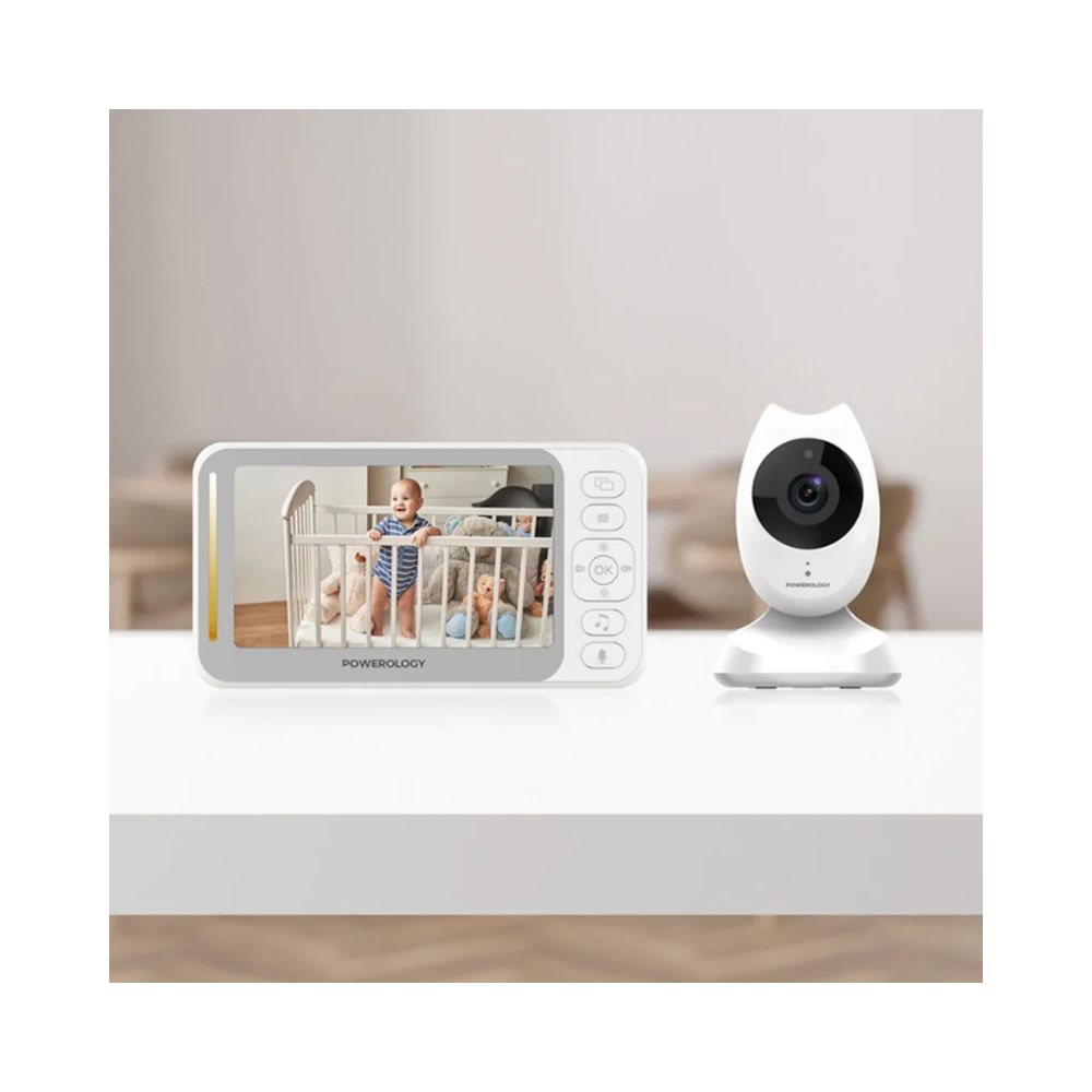 Powerology Smart Cam Baby Monitor Two-Way Audio & Smart Sensors
