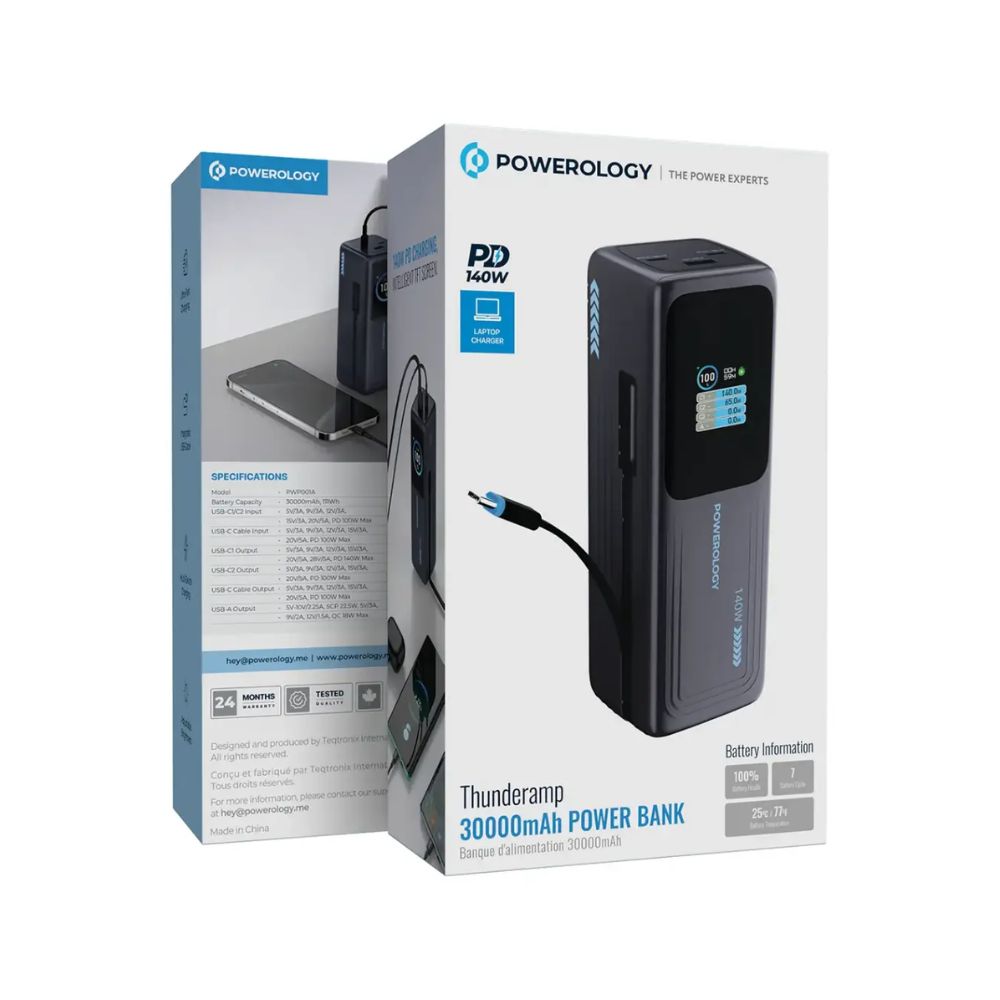 Powerology Thunderamp 30000mAh Power Bank