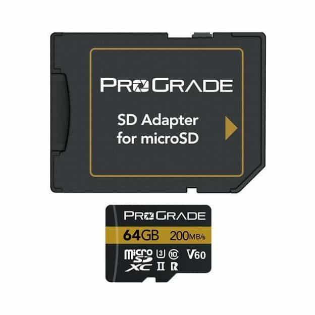 ProGrade Digital 64GB UHS-II microSDXC Memory Card with SD Adapter