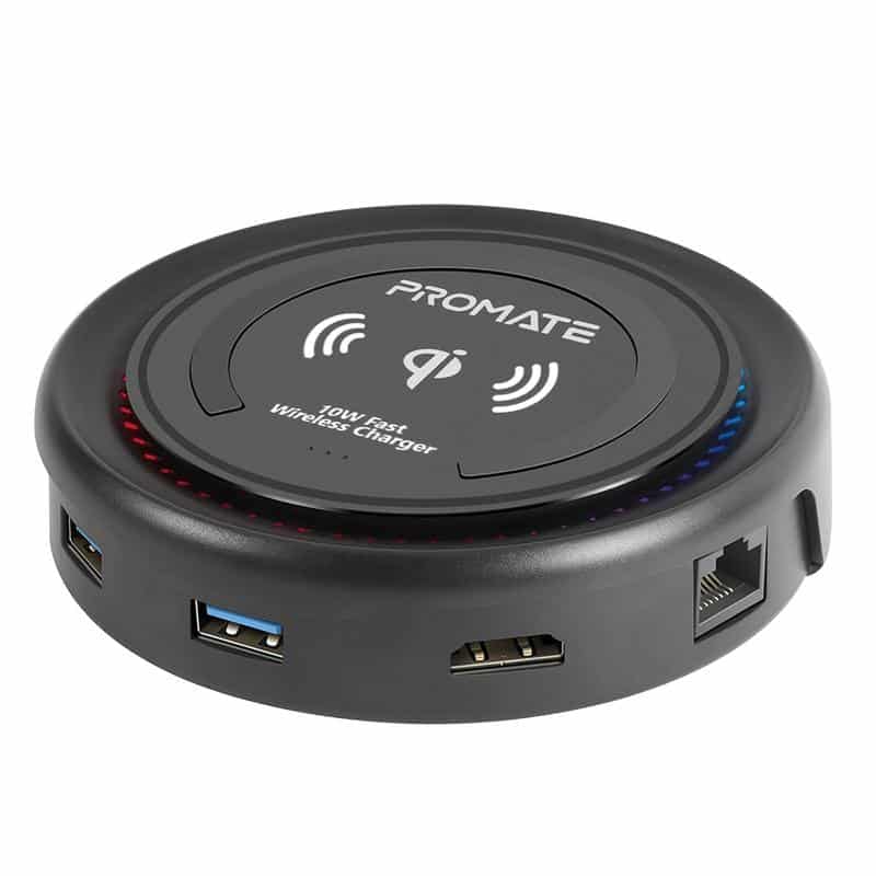 Promate Centerhub All-in-One USB-C™ Hub with 100W
