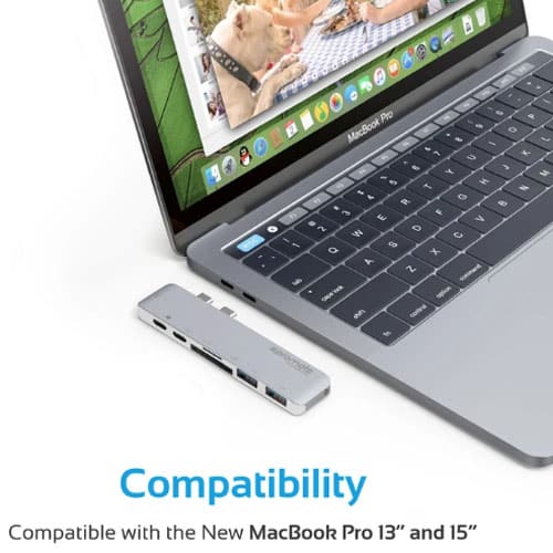 Promate MacHub Speed USB Type-C™ Hub with Thunderbolt 3