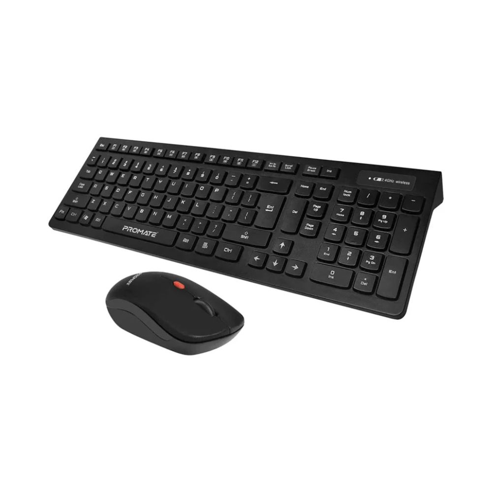 Promate Sleek ProCombo-12 – Profile Full Size Wireless Keyboard and Mouse – EN &amp; AR
