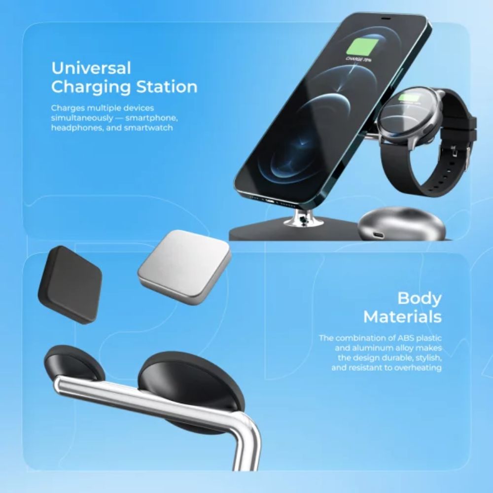 Proove Magnetic Field 3-in-1 Wireless Charging Station