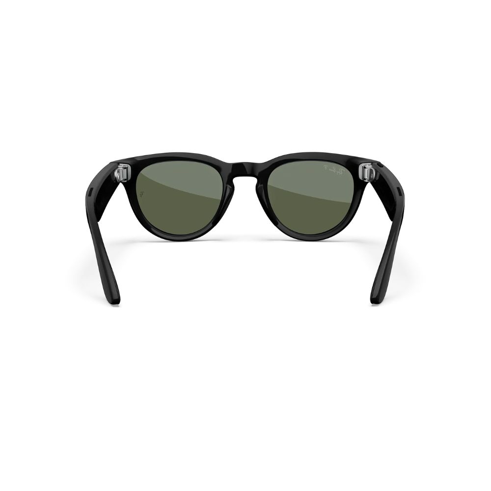 Ray-Ban Meta Headliner Smart Glasses Shiny Black/ Green Polarized