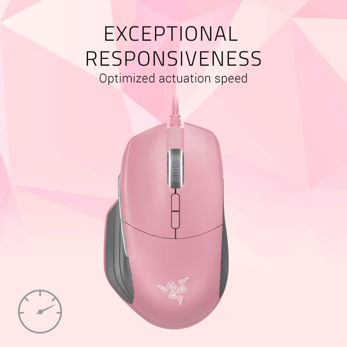Razer Basilisk Gaming Mouse – Quartz Pink