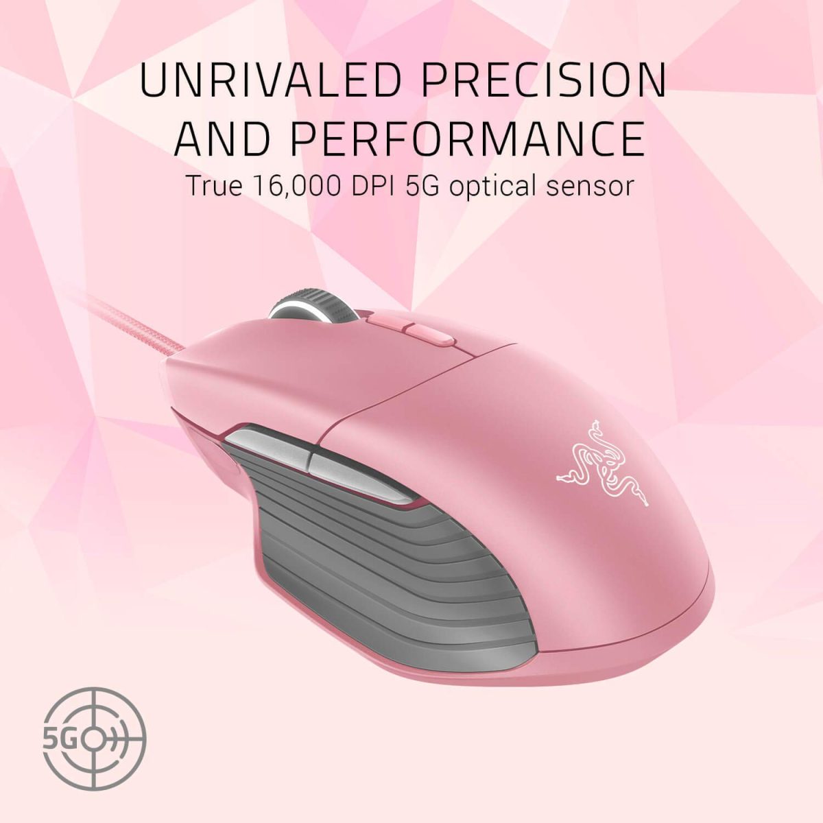 Razer Basilisk Gaming Mouse – Quartz Pink