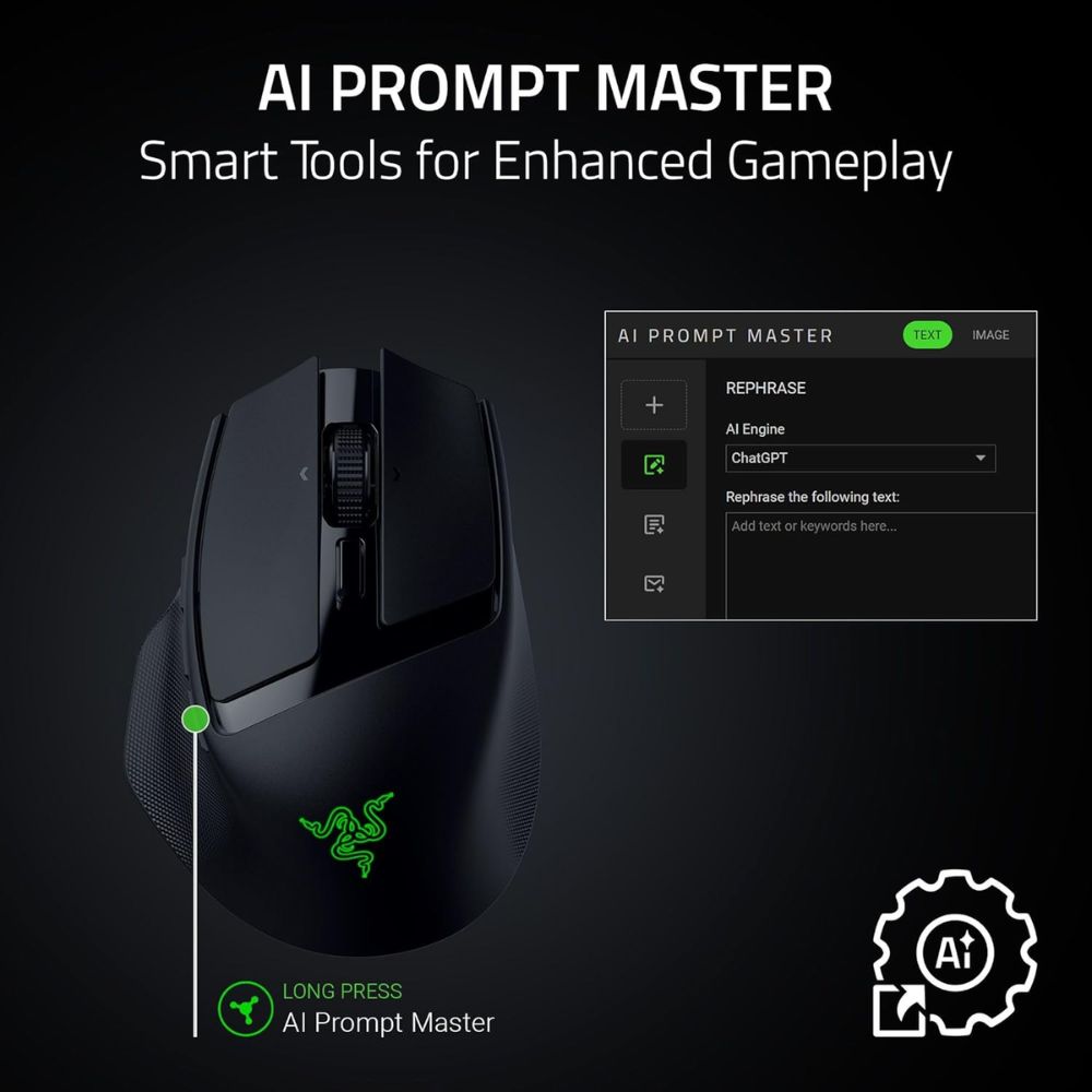 Razer Basilisk Mobile Wireless Gaming Mouse – Black (RZ01-04310100-R3G1)