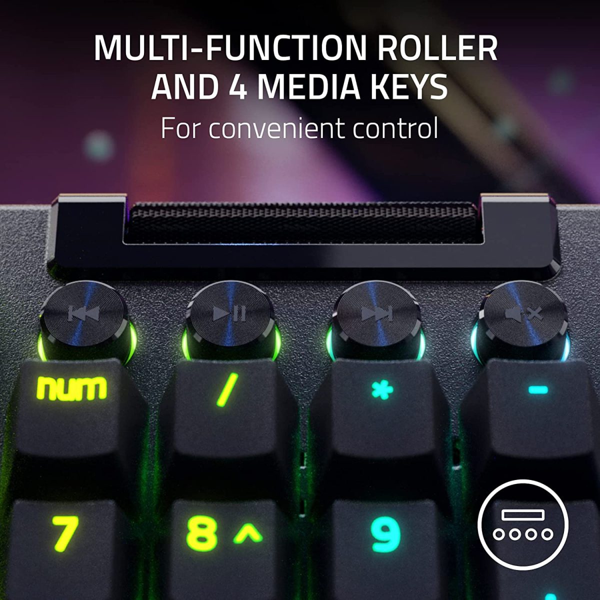 Razer BlackWidow V4 Pro – Mechanical Gaming Keyboard (Green Switch) – US Layout