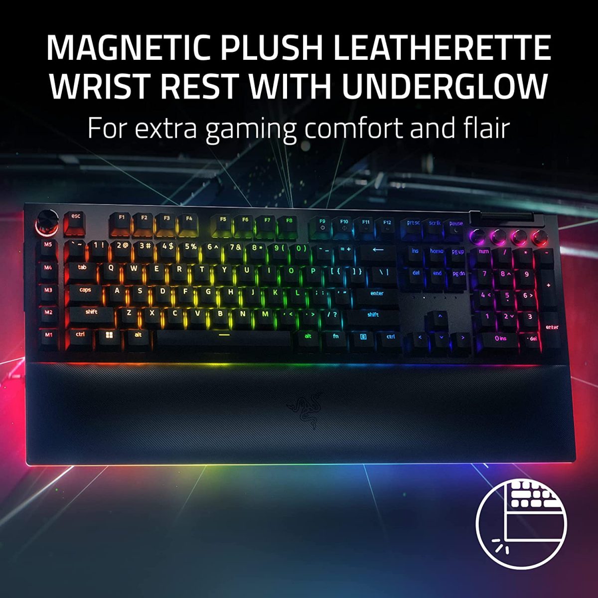 Razer BlackWidow V4 Pro – Mechanical Gaming Keyboard (Green Switch) – US Layout