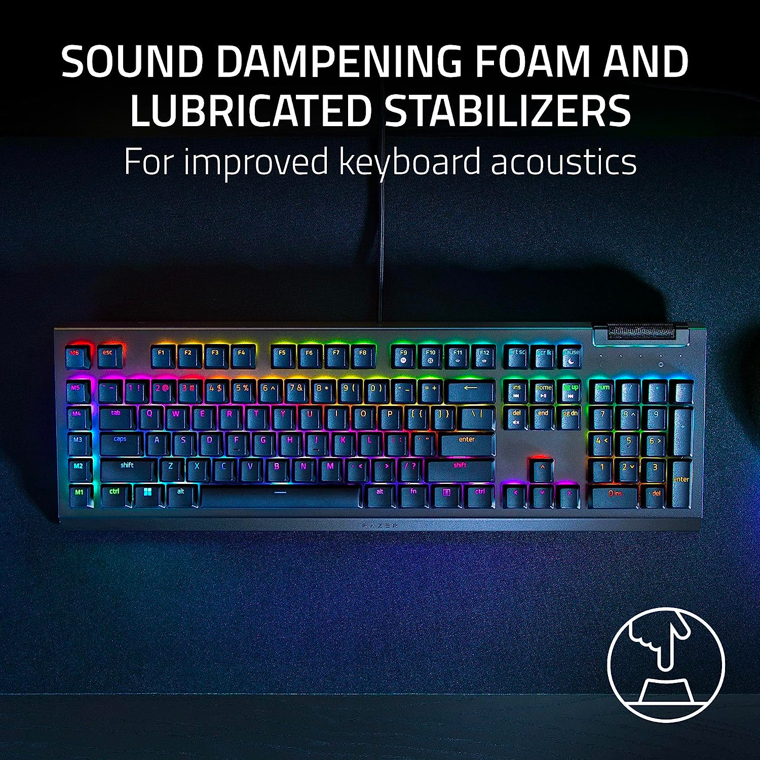Razer BlackWidow V4 X – Mechanical Gaming Keyboard: Green Switches Tactile & Clicky