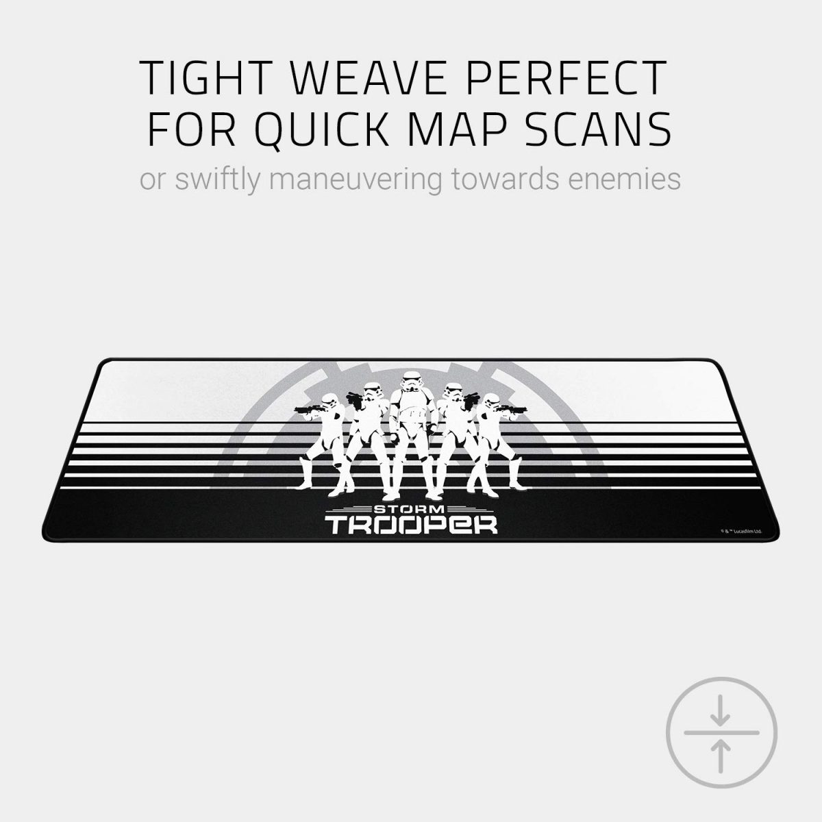 Razer Goliathus Speed (Extended) Gaming Mousepad – [Stormtrooper Limited Edition]: Smooth Gaming Mat – Anti-Slip Rubber Base – Portable Cloth Design – Anti-Fraying Stitched Frame