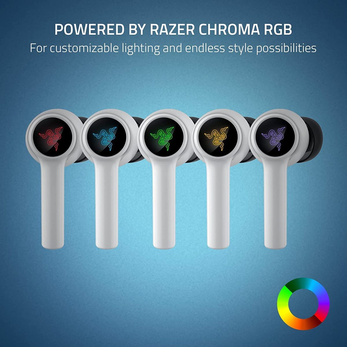 Razer Hammerhead HyperSpeed – Wireless Multi-Platform Gaming Earbuds for PlayStation (HyperSpeed Wireless, Active Noise Cancellation, Bluetooth 5.2, Up to 30 Hours of Battery Life) White