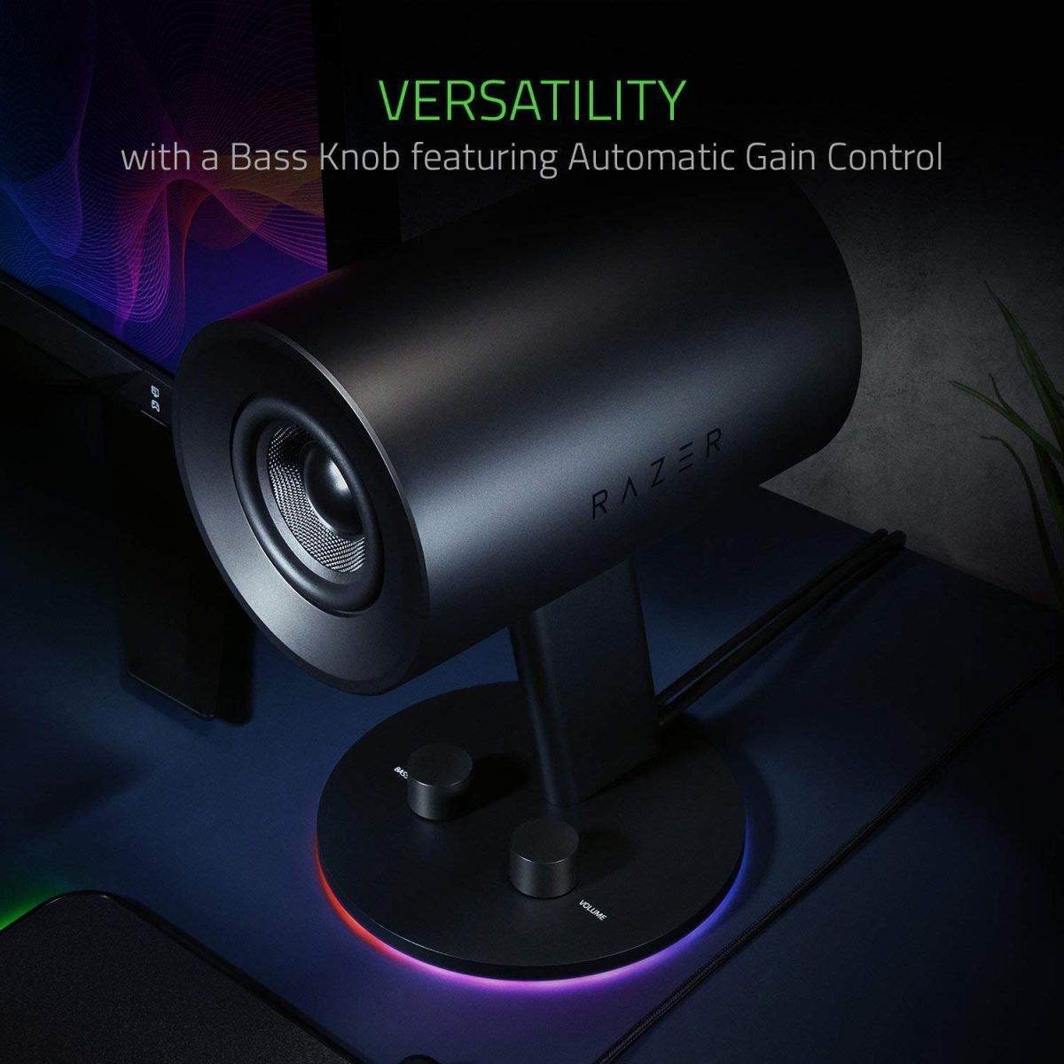 Razer Nommo Chroma – Full Range 2.0 PC Gaming Speakers, Black