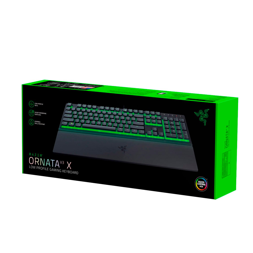 Razer-Ornata V3 X Full-Size Wired Membrane Gaming Keyboard with Chroma RGB Backlighting – Black