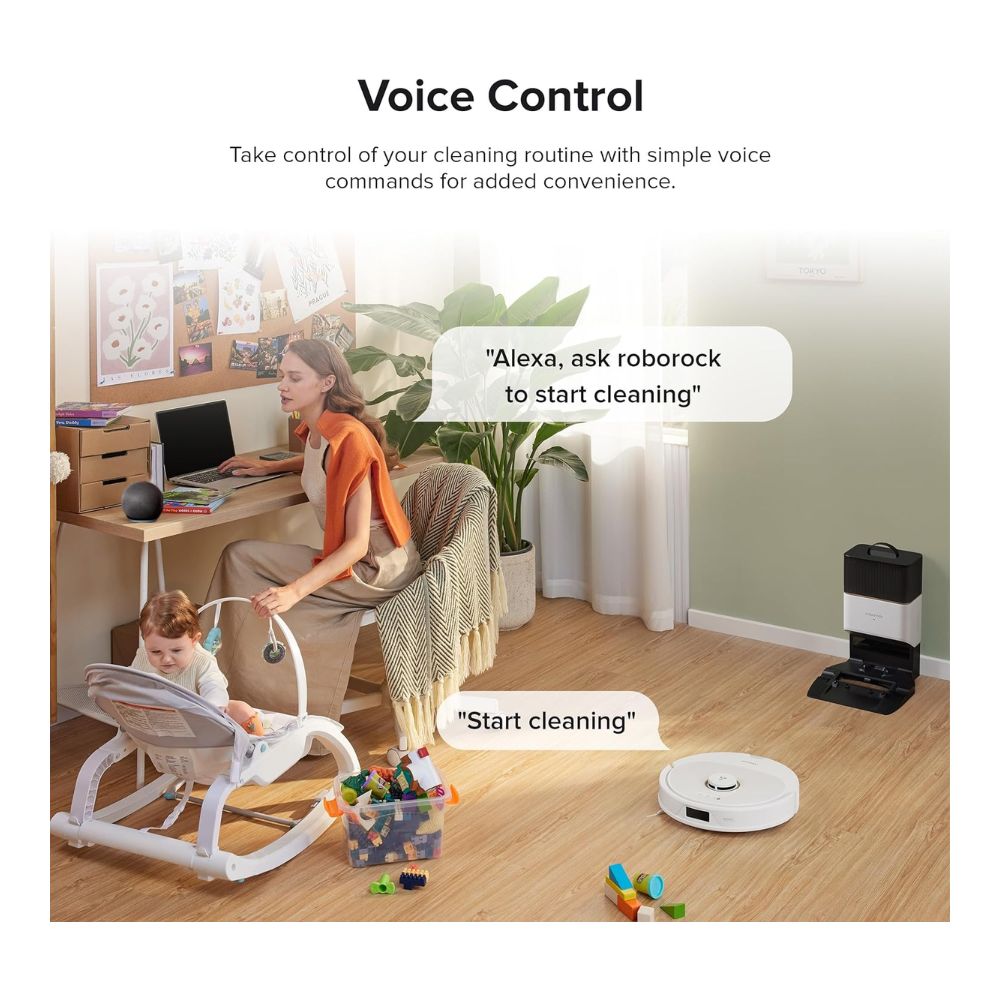Roborock Q8 Max+ Robot Vacuum and Mop with Auto-Empty Dock