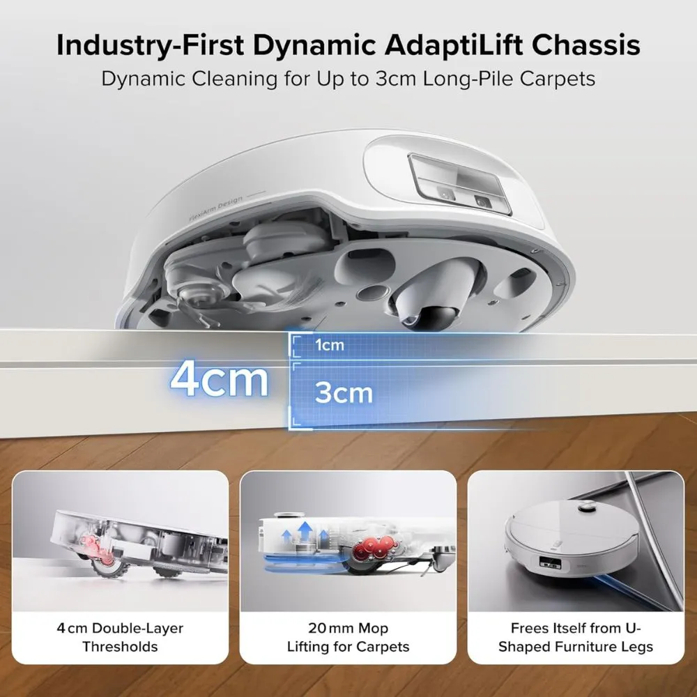 Roborock Qrevo Curv 2 Pro Robot Vacuum Cleaner with Mop