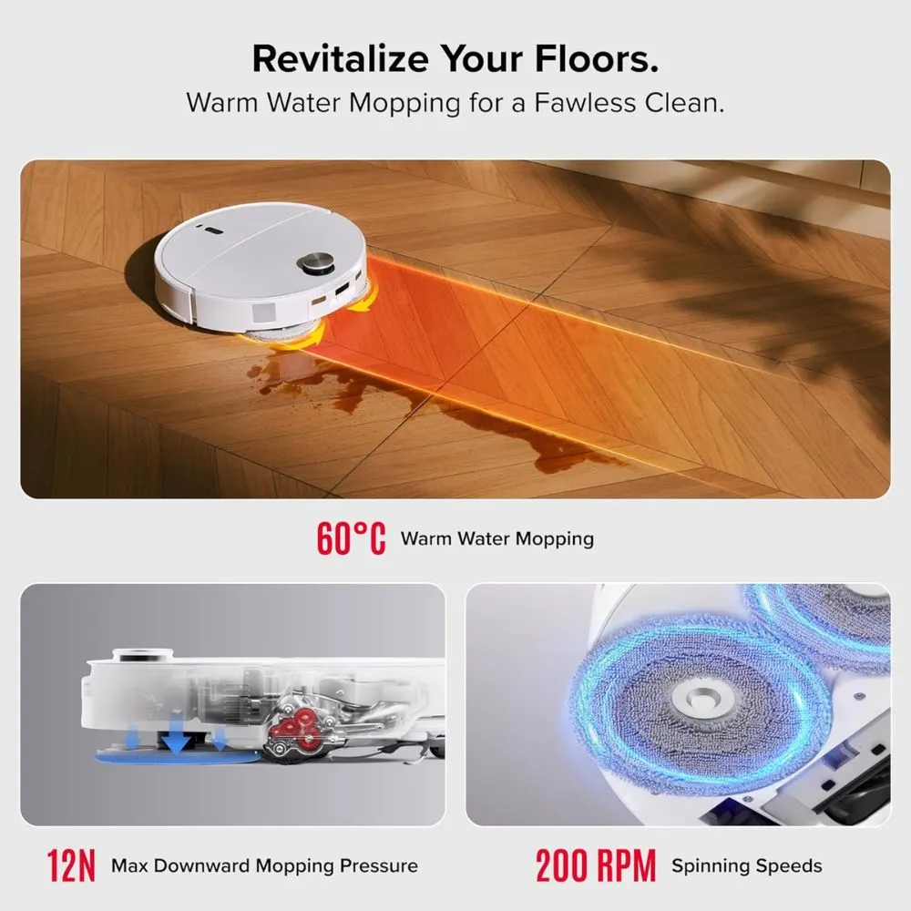 Roborock Qrevo Curv 2 Pro Robot Vacuum Cleaner with Mop
