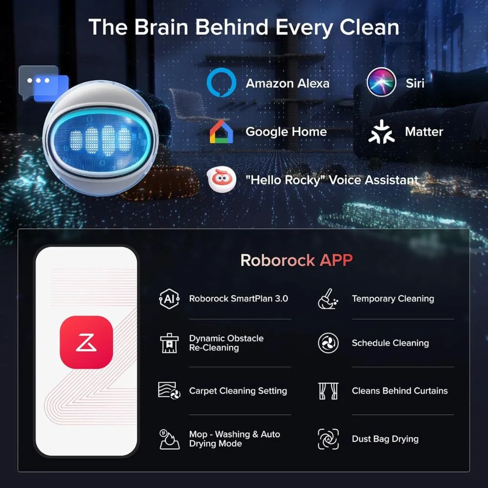 Roborock Saros 20 Sonic Robot Vacuum and Mop