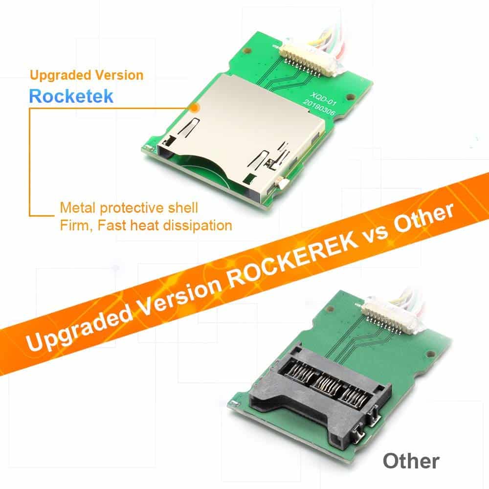 Rocketek XQD Reader. XQD Card Reader Compatible with XQD G-Series &amp; XQD M-Series for Windows/Mac OS. USB 3.0 XQD Memory Card Reader