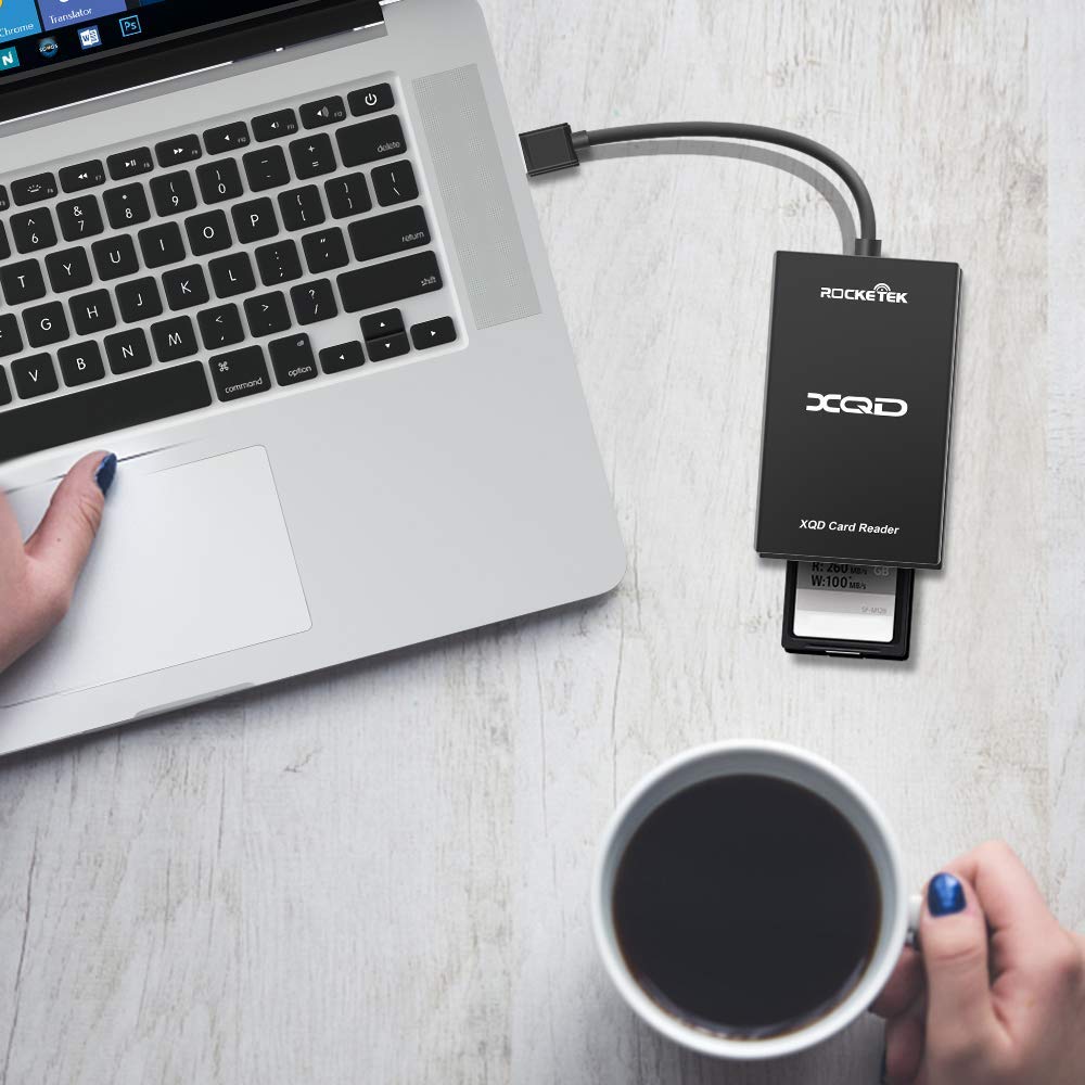 Rocketek XQD Reader. XQD Card Reader Compatible with XQD G-Series &amp; XQD M-Series for Windows/Mac OS. USB 3.0 XQD Memory Card Reader