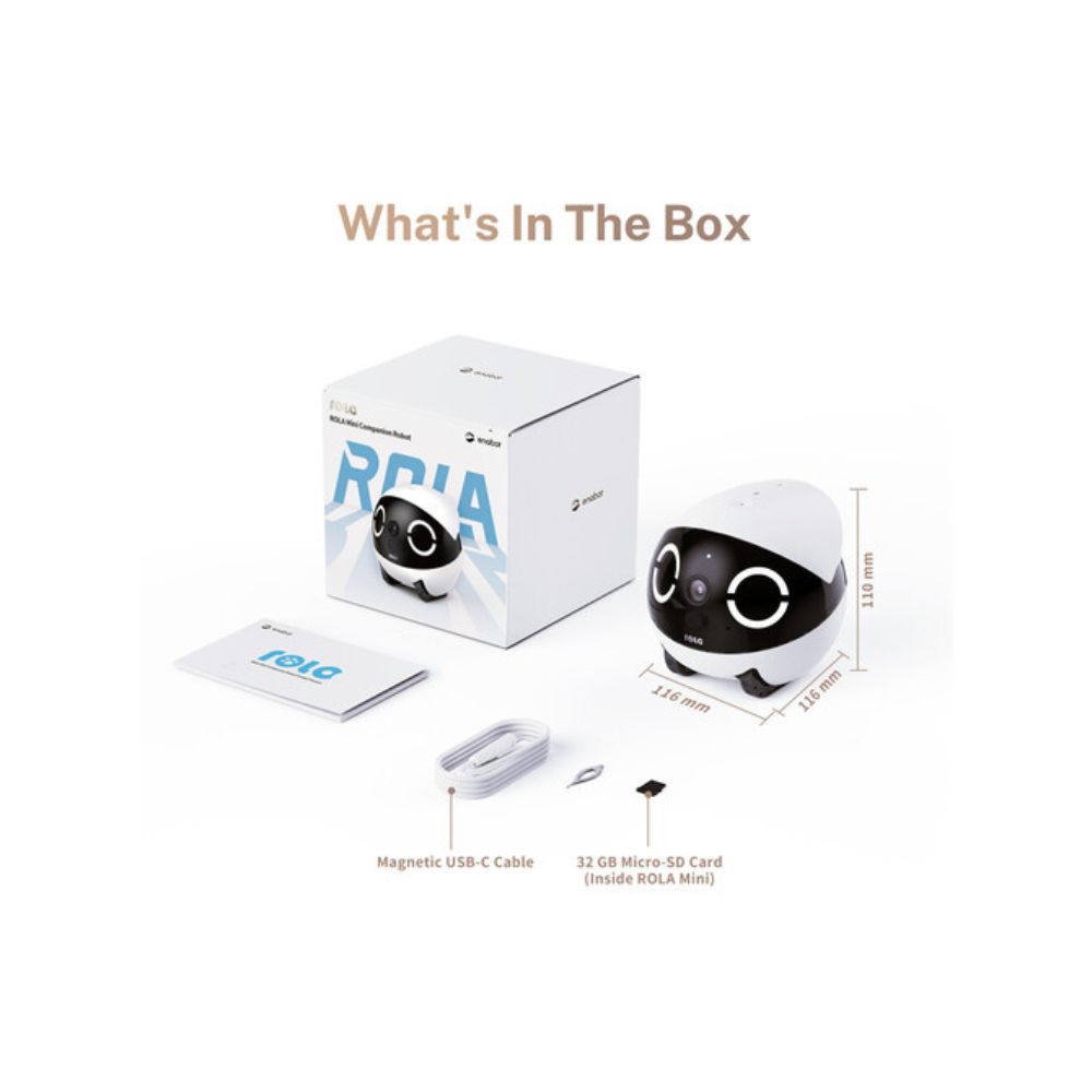EnaBot ROLA Mini Companion Robot – 2K Camera