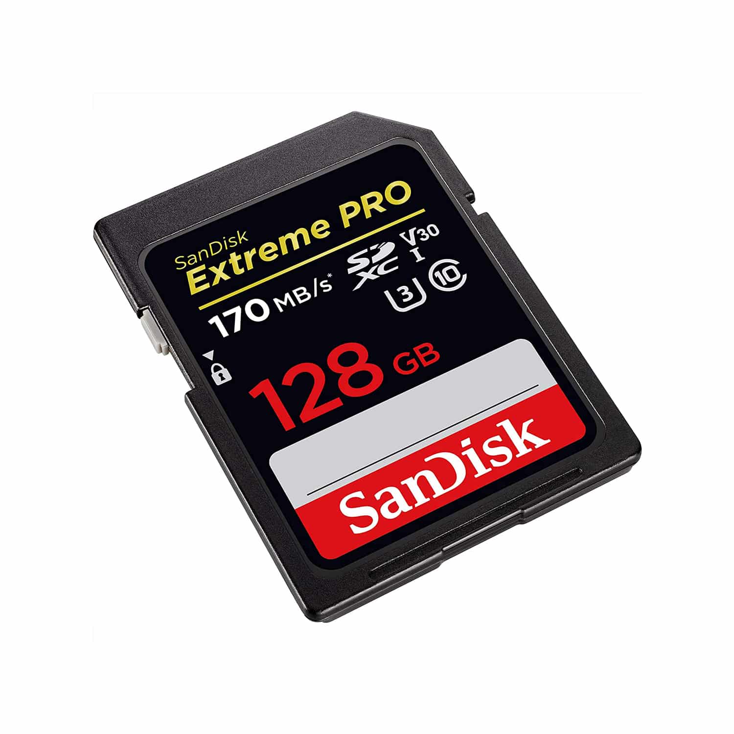 SanDisk 128GB Extreme PRO SDXC UHS-I Card – C10, U3, V30, 4K UHD, SD Card