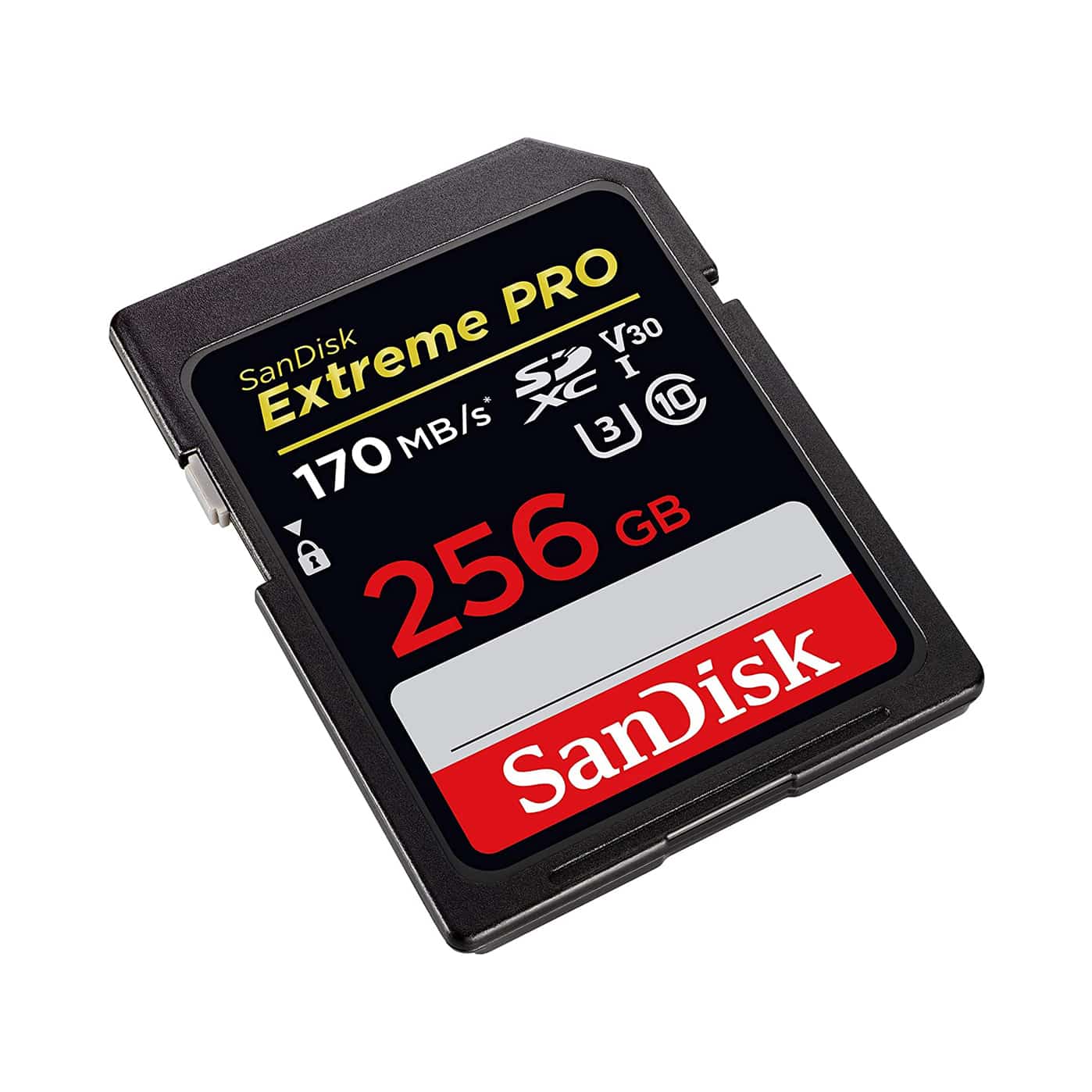 SanDisk 256GB Extreme PRO SDXC UHS-I Card – C10, U3, V30, 4K UHD, SD Card