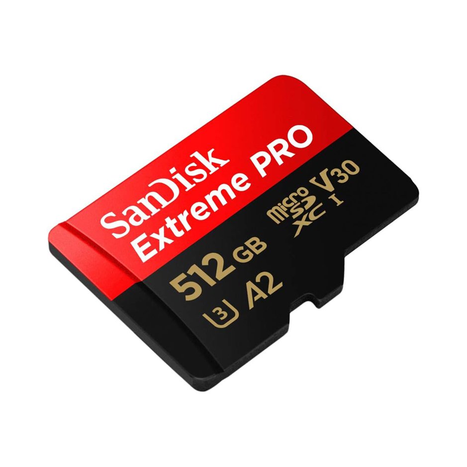 SanDisk 512GB Extreme Pro microSD UHS-I Card with Adapter
