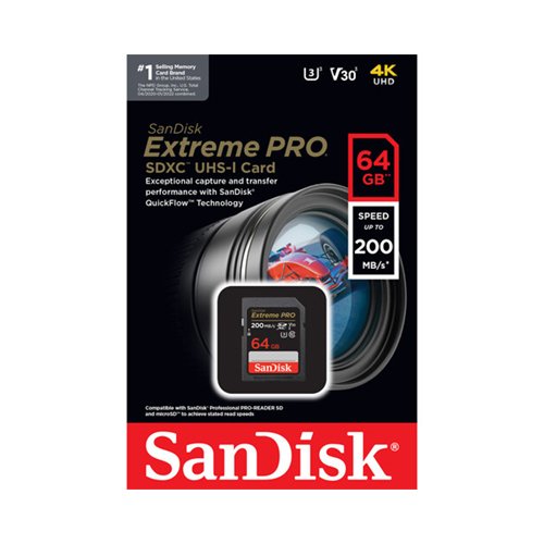 SanDisk 64GB Extreme PRO UHS-I SDXC Memory Card