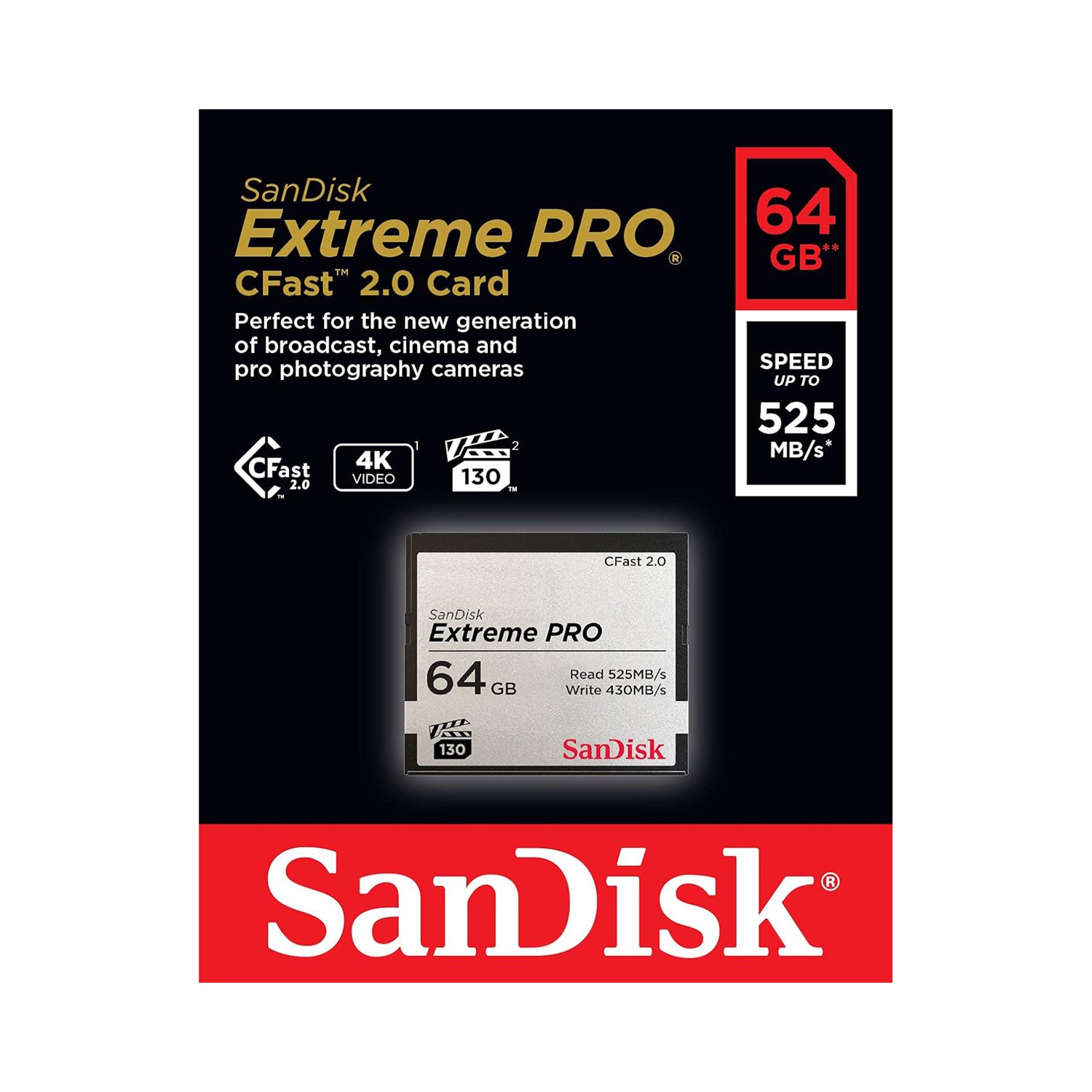 SanDisk-CFast-2.0 – 64GB Extreme PRO Memory Card
