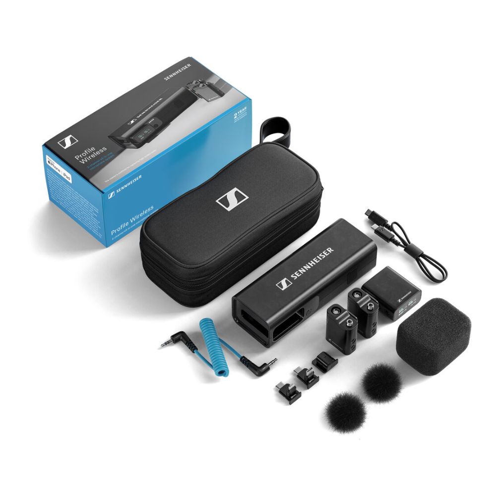 Sennheiser Profile 2-Person Clip-On Wireless Audio System/Recorder for Camera &amp; Smartphone (2.4 GHz)