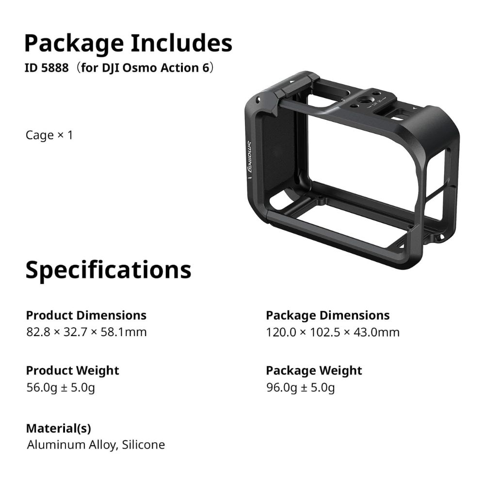 SmallRig Cage for DJI Osmo Action 6