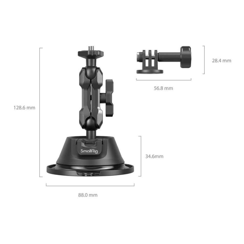 SmallRig SC-1K Portable Suction Cup Mount for Action Cameras