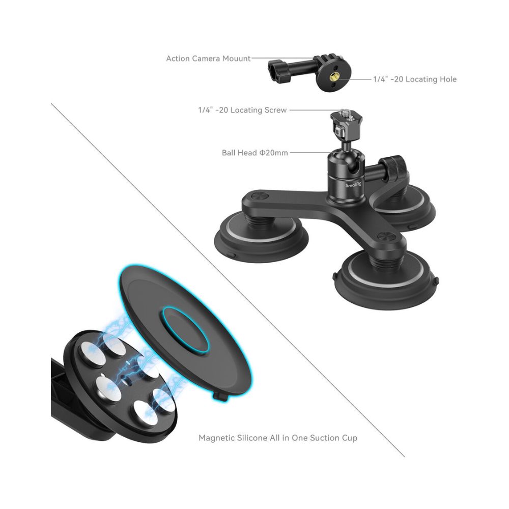 SmallRig Triple Magnetic Suction Cup