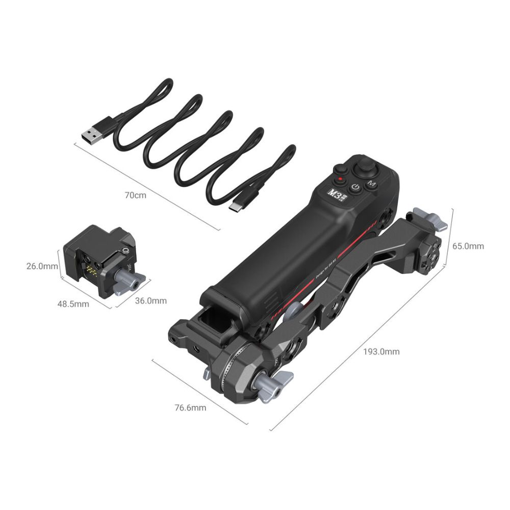 SmallRig Wireless Control Sling Handgrip for DJI RS 2/RS 3 Pro/RS 4/RS 4 Pro