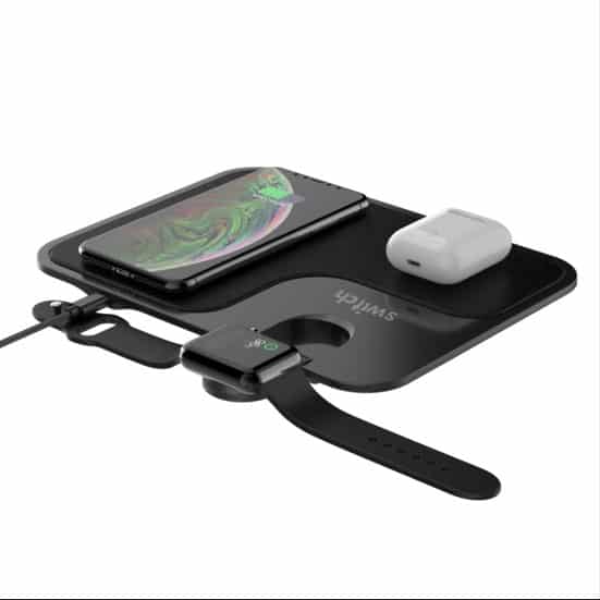 SWITCH 3 IN 1 WIRELESS CHARGER PAD – Black