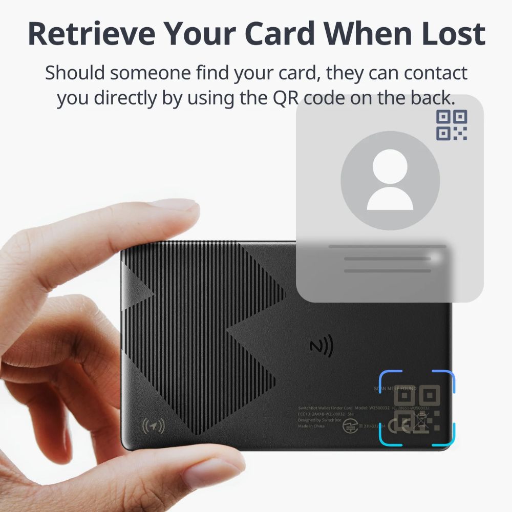 SwitchBot Wallet Finder Card | Apple Find My Compatible Bluetooth Tracker
