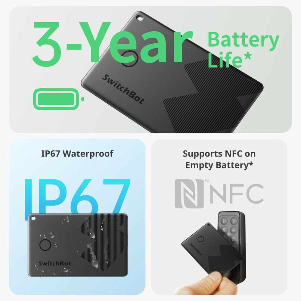 SwitchBot Wallet Finder Card | Apple Find My Compatible Bluetooth Tracker