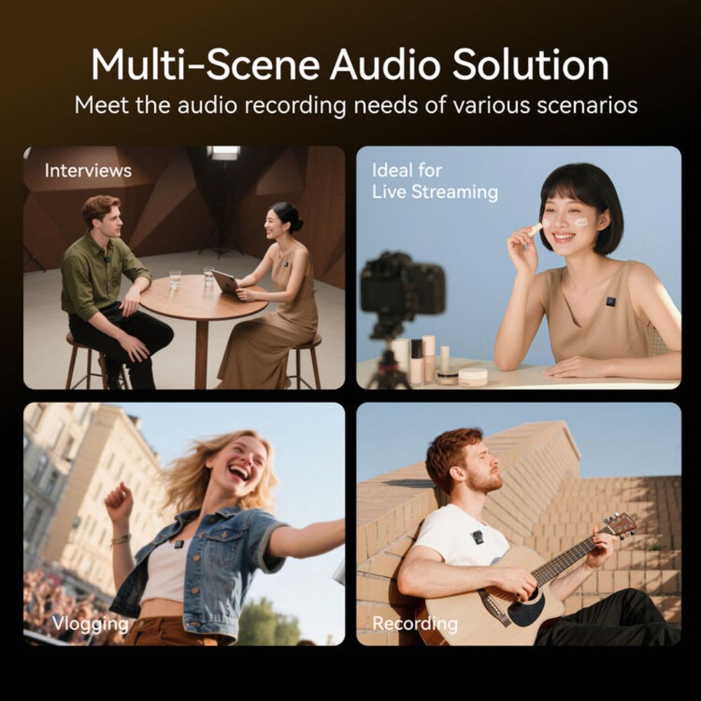 TELESIN 2-Person Wireless Mic System (USB-C &amp; 3.5mm)