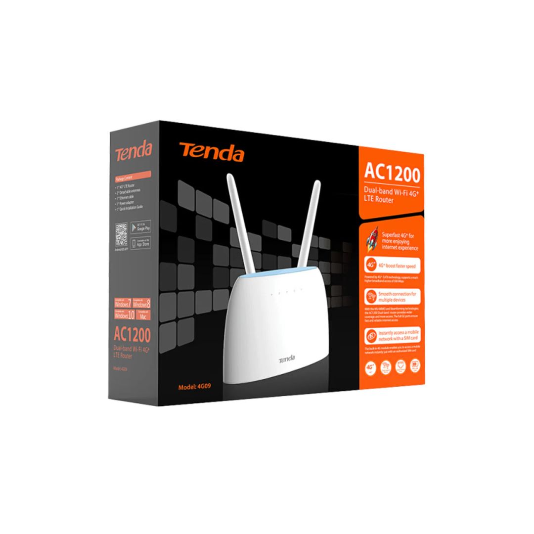 Tenda 4G09 AC1200 Dual-Band 4G LTE Router