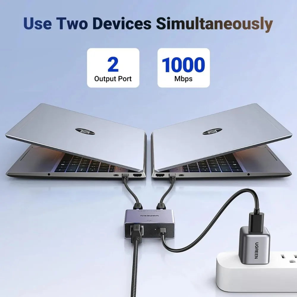 UGREEN 1 to 2 1000Mbps LAN Splitter