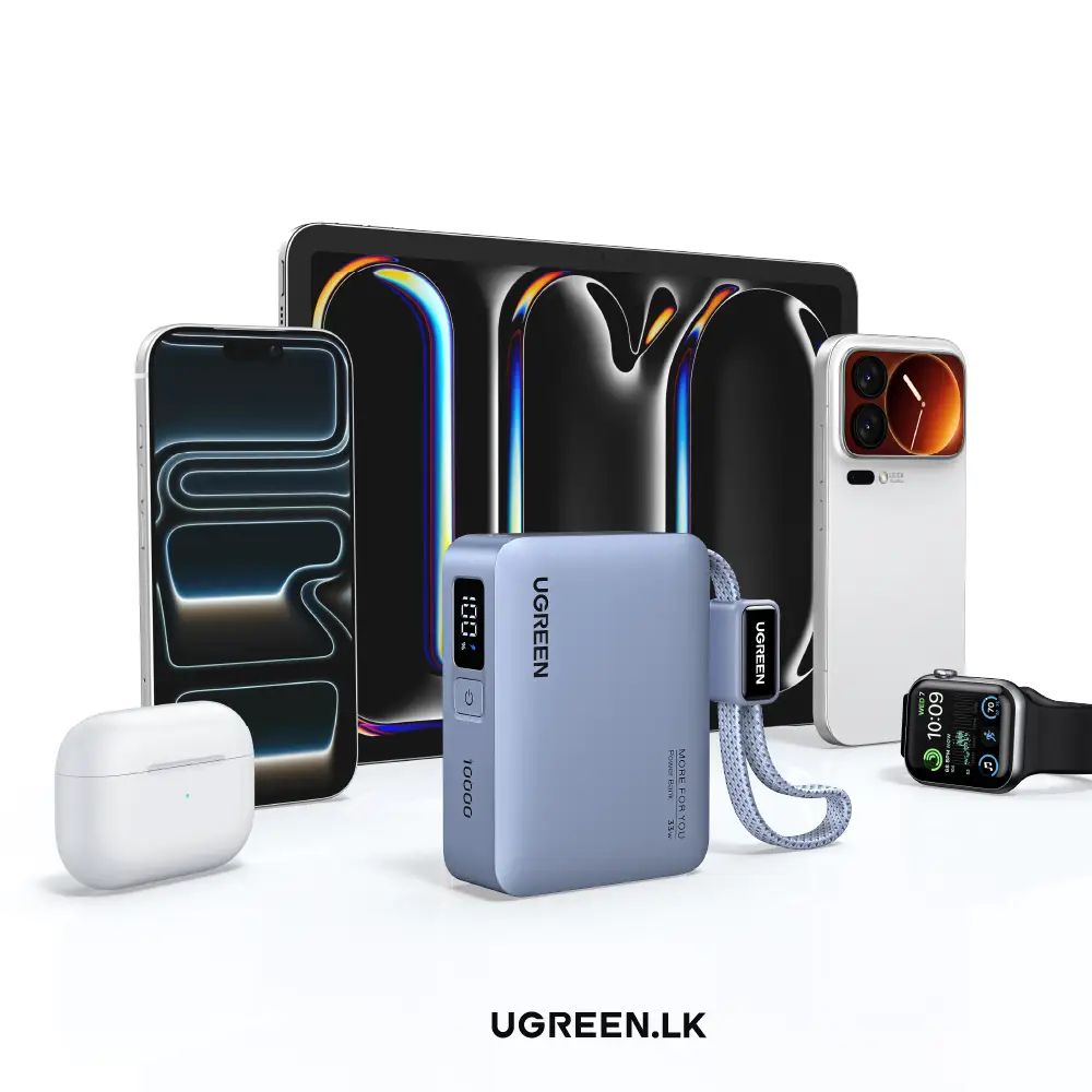 UGREEN 10000mAh 33W Power Bank Integrated Cable
